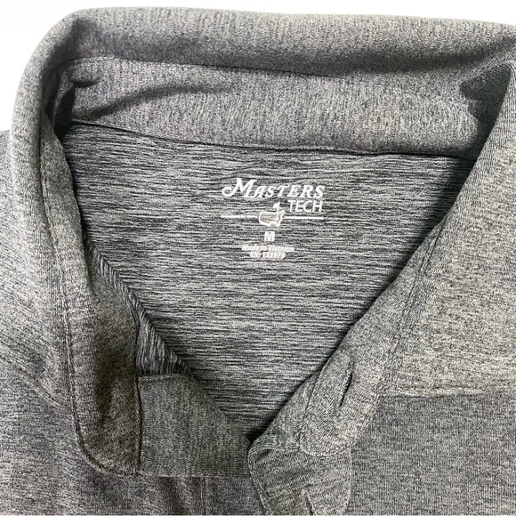 Masters Tech Men’s Polo Charcoal Gray Size Medium Golf - Picture 3 of 8